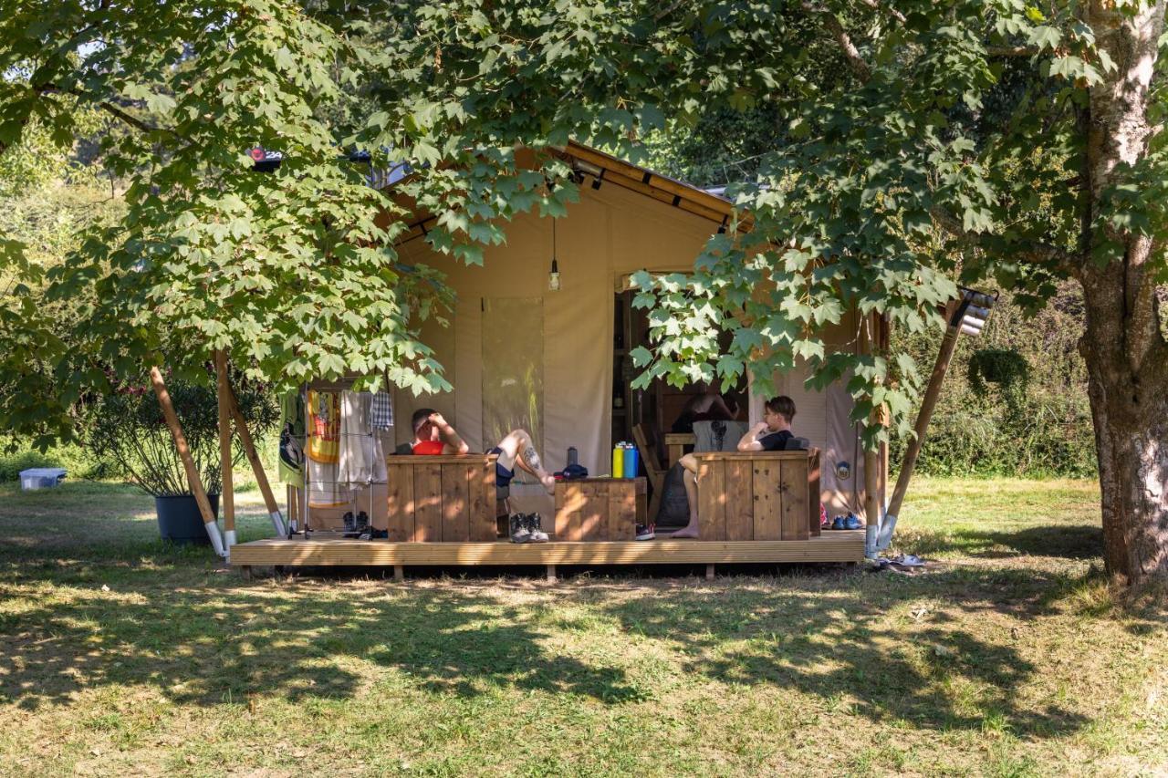 Tente Safari Lodge Ferme Carrique Tardets-Sorholus Esterno foto